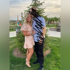 Goodnight Macaroon Blush Lace Dress